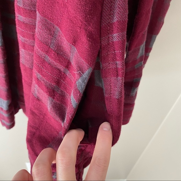 Free People Baby-Blues Paid Tunic Red Sz XS - Picture 6 of 13